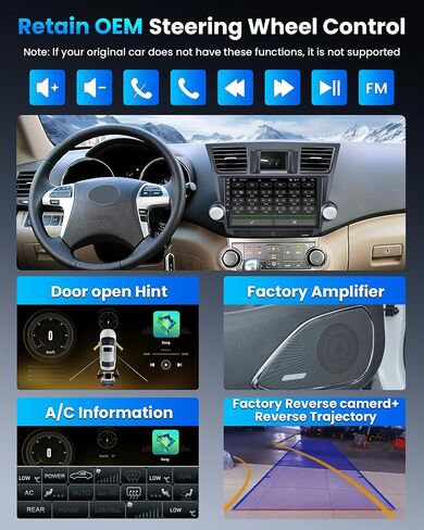 12-Core 6+128G DSP for Toyota Highlander Radio 2008-2012 Upgrade Head Unit in Kuwait