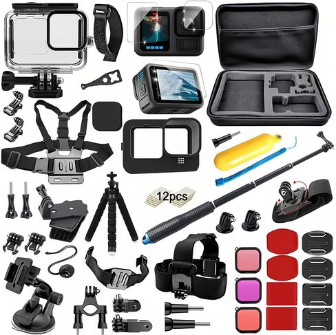 Accessories Kit for GoPro Hero 13 Black Waterproof Case Mounts in Kuwait