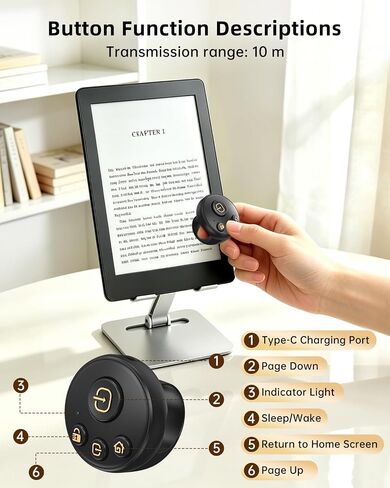 Kobo Ring Page Turner | Bluetooth Remote Control for Kobo e-Readers in Kuwait