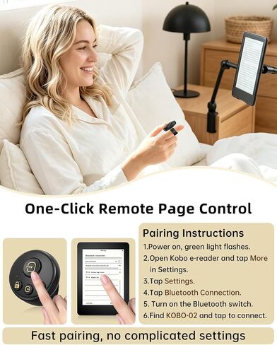 Kobo Ring Page Turner | Bluetooth Remote Control for Kobo e-Readers in Kuwait