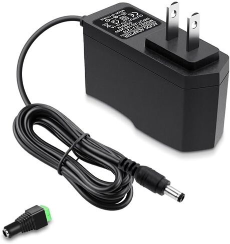 12V 1A Power Supply, AC Adapter 100-240V AC to DC 12V 1A Power Cord Adapter in Kuwait