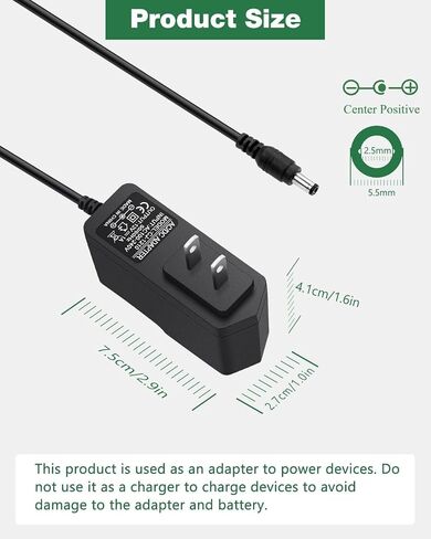 12V 1A Power Supply, AC Adapter 100-240V AC to DC 12V 1A Power Cord Adapter in Kuwait