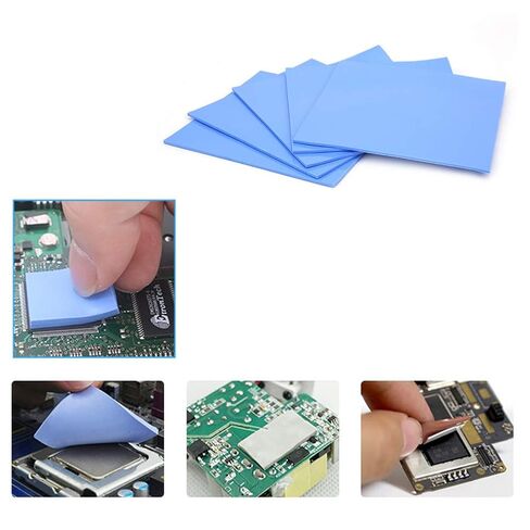 Fabater Silicone Thermal Conductivity Pad 5 Pcs 100x100x1.5mm, Thermal Pad for CPU GPU Heat Conduction, Conductive Heat Sink Sheet for LED Power Supply, High Conductivity in Kuwait