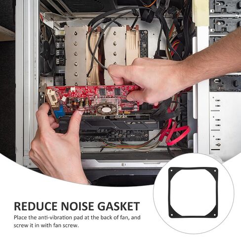 VANZACK Mm Computer Fan Noise Reducing Silicone 5pcs Shock Absorption Pad Anti-Vibration Gasket Wear-Resistant, Easy to Clean for Computer Fan and Chassis for PC Cooling in Kuwait