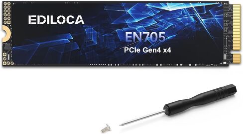 Ediloca 2TB SSD NVMe M.2 2280 PCIe Gen4 x4 Internal Solid State Drive for PS5, Gaming PC and Laptop, Up to 4800MB/s, with Dynamic SLC Cache (EN705) in Kuwait