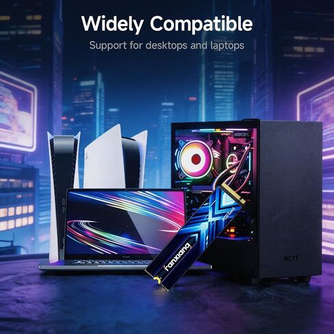 fanxiang 1TB PCIe 5.0 NVMe M.2 SSD,Up to 14000 MB/s,High Performance Solid State Drive for 8K Video Editing, AI Training,Gaming, PC, Laptop in Kuwait