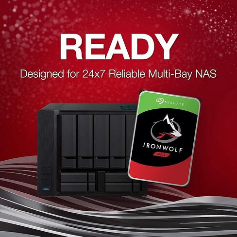 Seagate IronWolf 16TB NAS Internal Hard Drive HDD – CMR 3.5 Inch SATA 6GB/S 7200 RPM 256MB Cache for Raid Network Attached Storage, with Rescue Service (ST16000VN001) in Kuwait