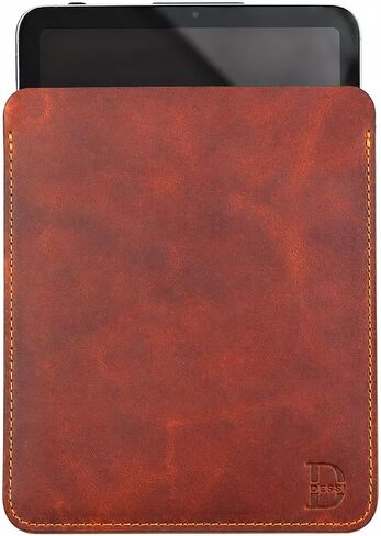 Dessi Slim Ultra Lightweight Handmade Leather Tablet Sleeve Matte Tan Brown Protective Case for iPad mini 7 A17 Pro iPad mini 6 5 Fire HD 8 Kindle Paperwhite 8 Inch Mini iPad Cover in Kuwait