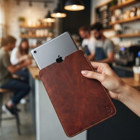 Dessi Slim Ultra Lightweight Handmade Leather Tablet Sleeve Matte Tan Brown Protective Case for iPad mini 7 A17 Pro iPad mini 6 5 Fire HD 8 Kindle Paperwhite 8 Inch Mini iPad Cover in Kuwait