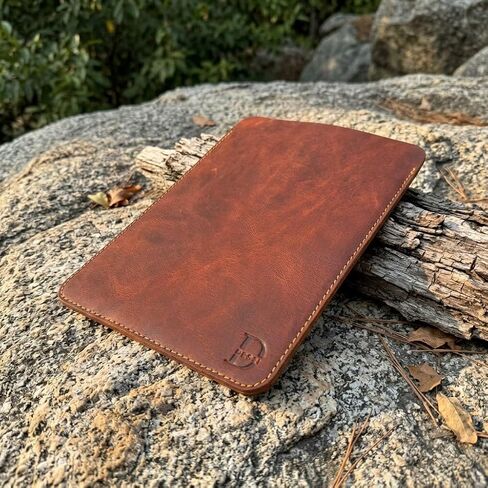 Dessi Slim Ultra Lightweight Handmade Leather Tablet Sleeve Matte Tan Brown Protective Case for iPad mini 7 A17 Pro iPad mini 6 5 Fire HD 8 Kindle Paperwhite 8 Inch Mini iPad Cover in Kuwait
