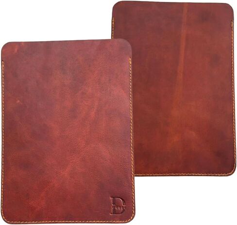 Dessi Slim Ultra Lightweight Handmade Leather Tablet Sleeve Matte Tan Brown Protective Case for iPad mini 7 A17 Pro iPad mini 6 5 Fire HD 8 Kindle Paperwhite 8 Inch Mini iPad Cover in Kuwait