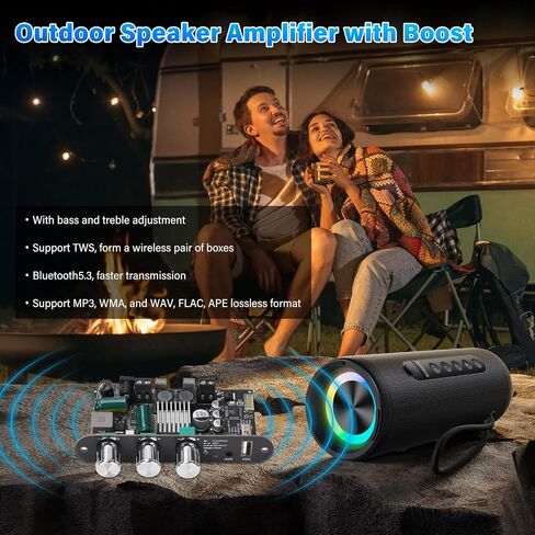 2PCS ZK-1001U Bluetooth 5.3 Mono Amplifier Board with TWS, 100W Power Output, 9-24V Wide Voltage Input for Home & Car Audio DIY, Supports AUX/USB/Bluetooth in Kuwait