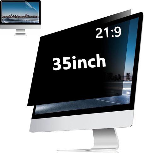 AIZYR 35 Inch Computer Monitor Privacy Screen Filter with 21:9 Ratio Anti-Glare Anti Scratch Screen Protector Privacy Shield(82X34.5cm) in Kuwait
