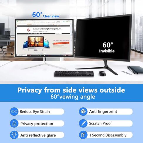AIZYR 35 Inch Computer Monitor Privacy Screen Filter with 21:9 Ratio Anti-Glare Anti Scratch Screen Protector Privacy Shield(82X34.5cm) in Kuwait