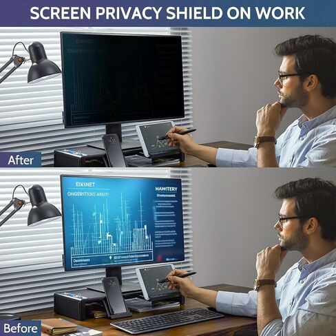 [1 Pack] 34 Inch Computer Privacy Screen for 21:9 Widescreen Monitor, Anti-Glare Privacy Filter, Removable Anti-Scratch Anti-Spy Screen Protector in Kuwait