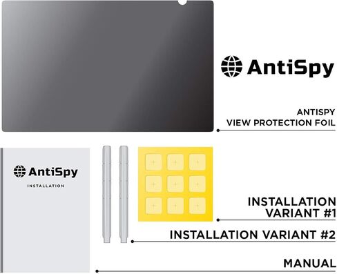 23 inch AntiSpy Privacy Screen | 23.8 Monitor Privacy Filter - 2 Attachment Options | Robust and Reusable Protector | Adhesive Privacy Filter for iMac and other Computer | Anti-glare Privacy Filters in Kuwait