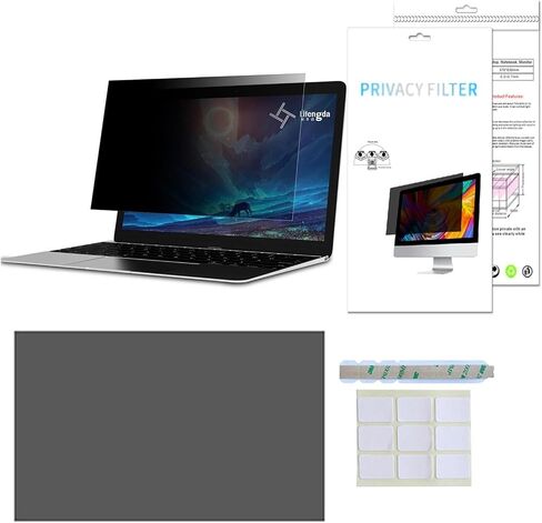 11.6-27 Inch Privacy Screen for Monitor, Removable Laptop Privacy Filter, Anti-Glare (Color : PET, Size : 14inch/31x17.4CM) in Kuwait