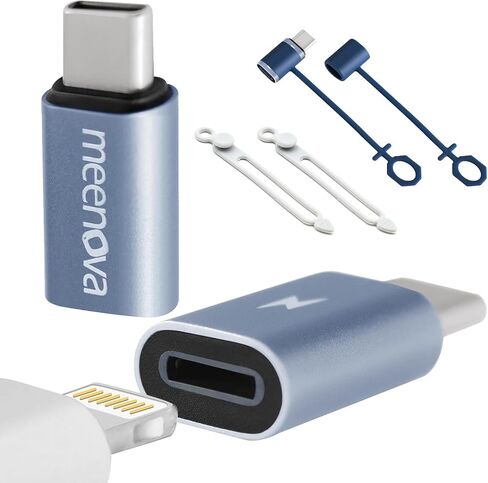 Meenova 60W Lightning to USB C Adapter for iPhone 16 15 Pro Max Plus, S24, Type C Charging Converter, iPhone Lightning to USB-C Adaptor Not for Audio, Apple AirPods Accessories USBC Charger CarPlay in Kuwait