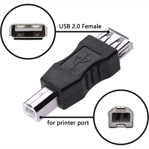 Herfair Female USB to Printer USB Adapter 2-Pack USB Type A to B Adapters in Kuwait