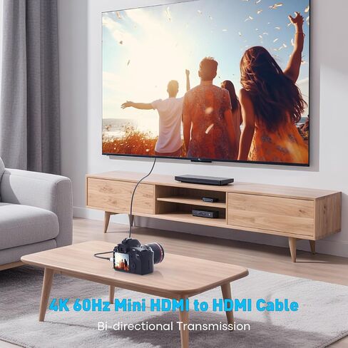 UANTIN Mini HDMI to HDMI Cable 6FT, 4K 60Hz Bi-Directional 2.0 Cord in Kuwait