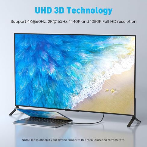 UANTIN Mini HDMI to HDMI Cable 6FT, 4K 60Hz Bi-Directional 2.0 Cord in Kuwait
