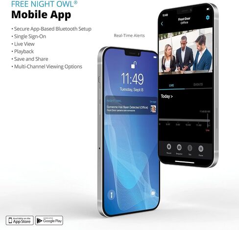 Night Owl 4 Wire Free Battery 1080p Cameras with Hub and 64gb microSD, Motion Alerts, Remote Viewing, No Monthly Fees in Kuwait