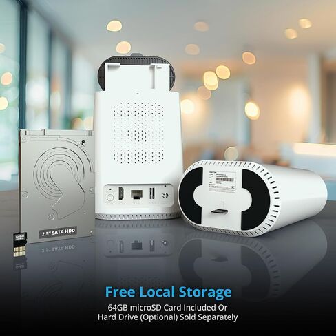 Night Owl 4 Wire Free Battery 1080p Cameras with Hub and 64gb microSD, Motion Alerts, Remote Viewing, No Monthly Fees in Kuwait