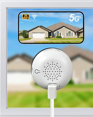 Noorio 4MP 2K Window Camera 5G/2.4GHz WiFi Window Cameras for Home Security in Kuwait