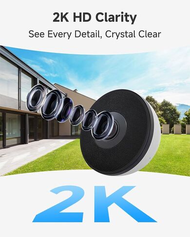 Noorio 4MP 2K Window Camera 5G/2.4GHz WiFi Window Cameras for Home Security in Kuwait