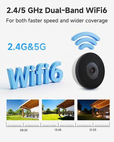 Noorio 4MP 2K Window Camera 5G/2.4GHz WiFi Window Cameras for Home Security in Kuwait