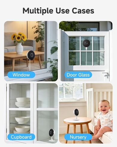 Noorio 4MP 2K Window Camera 5G/2.4GHz WiFi Window Cameras for Home Security in Kuwait