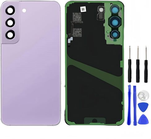 Battery Back Cover for Samsung Galaxy S22 5G SM-S901 6.1 inches Back Glass Cover Replacement Repair Set with Repairing Toolkit (Black) in Kuwait