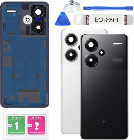 Back Cover Glass for Xiaomi Redmi Note 13 Pro+ Plus Black in Saudi Arabia