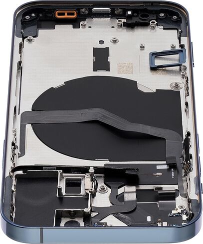 Best Shopper - Replacement Back Housing W/Small Components Pre-Installed Compatible for iPhone 12 Pro (No Logo) (Aftermarket Plus) (International Version) (Pacific Blue) in Kuwait
