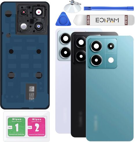 Back Cover Glass for Xiaomi Redmi Note 13 Pro 5G Black in Kuwait