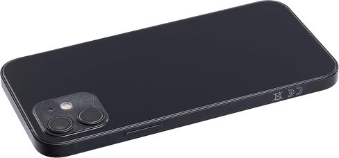 Best Shopper - Replacement Back Housing W/Small Components Pre-Installed Compatible for iPhone 12 (No Logo) (Aftermarket Plus) (International Version) (Black) in Kuwait