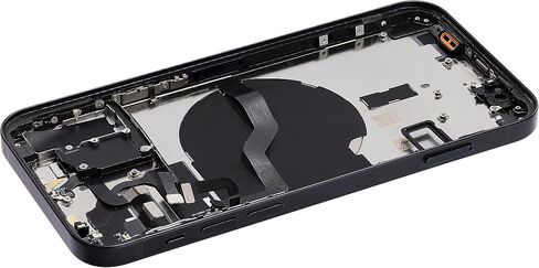 Best Shopper - Replacement Back Housing W/Small Components Pre-Installed Compatible for iPhone 12 (No Logo) (Aftermarket Plus) (International Version) (Black) in Kuwait