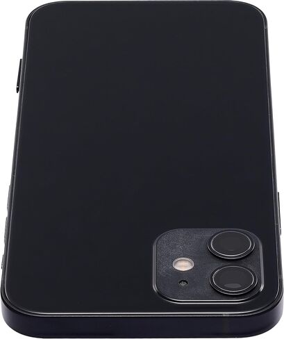 Best Shopper - Replacement Back Housing W/Small Components Pre-Installed Compatible for iPhone 12 (No Logo) (Aftermarket Plus) (International Version) (Black) in Kuwait