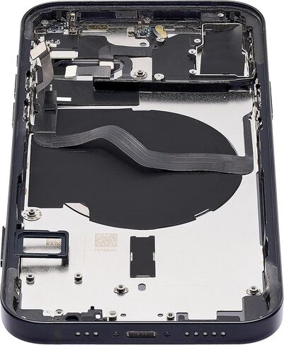 Best Shopper - Replacement Back Housing W/Small Components Pre-Installed Compatible for iPhone 12 (No Logo) (Aftermarket Plus) (International Version) (Black) in Kuwait