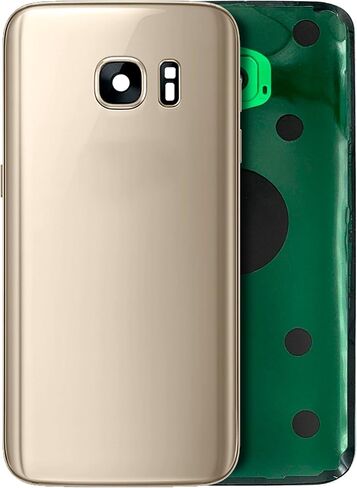 Best Shopper - Replacement Back Cover Glass with Camera Lens Compatible for Samsung Galaxy S7 (Service Pack) (Gold Platinum) in Kuwait
