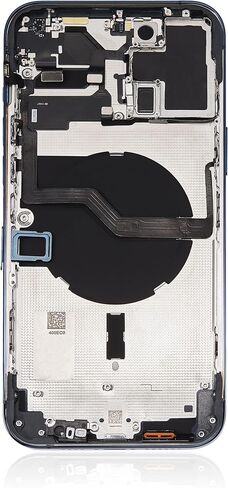 Best Shopper - Replacement Back Housing W/Small Components Pre-Installed Compatible for iPhone 12 Pro Max (No Logo) (Aftermarket Plus) (International Version) (Pacific Blue) in Kuwait