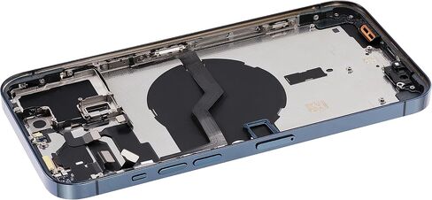 Best Shopper - Replacement Back Housing W/Small Components Pre-Installed Compatible for iPhone 12 Pro Max (No Logo) (Aftermarket Plus) (International Version) (Pacific Blue) in Kuwait