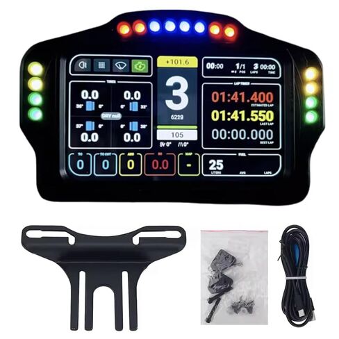 Obokidlyamor 5 inch Dashboard Touch Screen Gear Shifter for MOZA R3/R6/R9/R12; PC Multi-functional Instrument Speed Display For Logitech G29/G920/G923/RS50 Base Steering Wheel in Kuwait