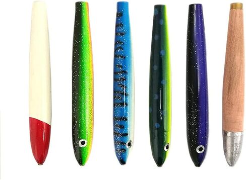Cedar Plug Fishing Lures, 6 Inches, 6 Pcs Unrigged in Kuwait