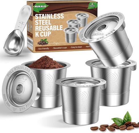 Reusable K Cups for Keurig 1.0, Stainless Steel Coffee Pods 4 Pack in Kuwait