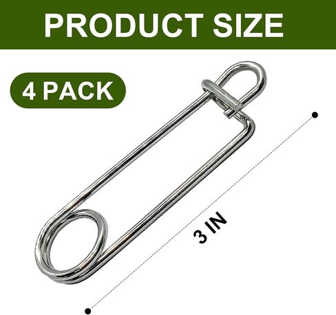 Minnow Trap Clips, Stainless Steel Live Bait Trap Lock Fasteners 4 Pack in Kuwait