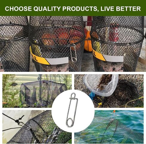 Minnow Trap Clips, Stainless Steel Live Bait Trap Lock Fasteners 4 Pack in Kuwait