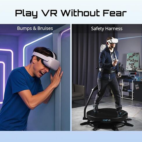 KAT Walk C2 VR Series | 360° Omnidirectional Walking Pad & Accessories for Immersive VR Gaming & Fitness | Compatible with SteamVR, Quest, Oculus | Core with Seated Module | US Size 7 in Kuwait