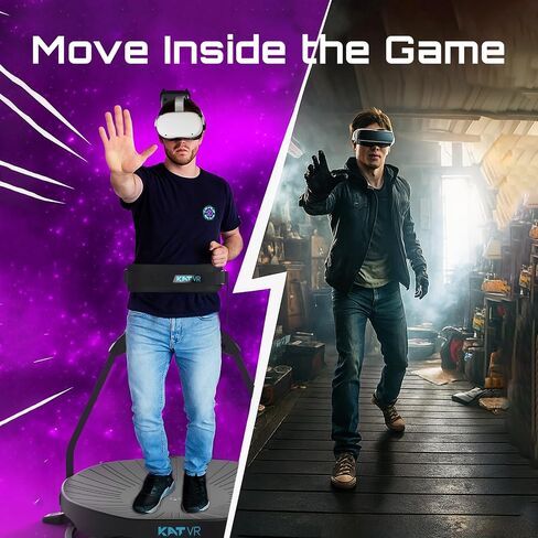 KAT Walk C2 VR Series | 360° Omnidirectional Walking Pad & Accessories for Immersive VR Gaming & Fitness | Compatible with SteamVR, Quest, Oculus | Core with Seated Module | US Size 7 in Kuwait