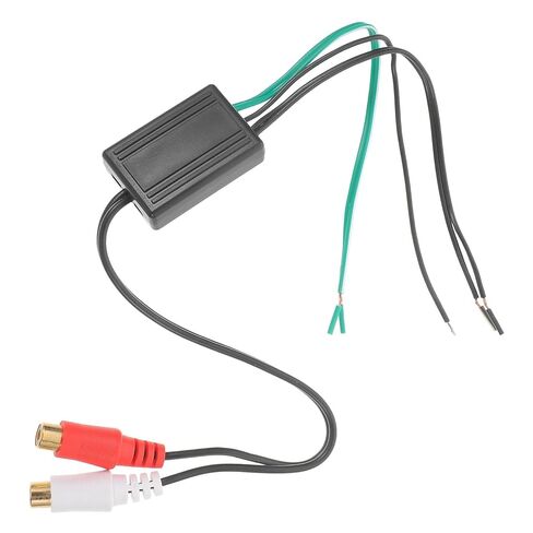 Car Speaker Cable Adapter with 2 RCA Female Connectors, Plastic Material, Black Color, Featuring Convenient Setup and Stable Signal Transmission for Vehicle Audio and Home Sound in Kuwait